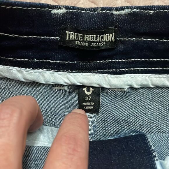 True Religion Womens Blue Denim Cargo Maxi Skirt - Picture 3 of 7